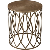 Sutton Accent Table in Gold Leaf
