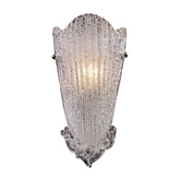 Providence 1 Light Wall Sconce in a Silver Leaf Finish w/ Textured Glass