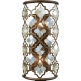 Armand 2 Light Wall Sconce in Weathered Bronze w/ Champagne Crystal