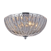 Crystal Infusion 2 Light Flush Mount Light in Polished Chrome w/ Crystals