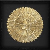 Gold Feather Spiral Wall Decor