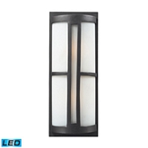 Trevot 2 Light Outdoor Sconce in Graphite w/ Frosted Glass (LED)