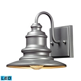 Marina 1 Light Outdoor Sconce in Matte Silver (LED)