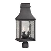 Forged Jefferson 3 Light Outdoor Post Light in Charcoal