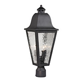 Forged Brookridge 3 Light Outdoor Post Light in Charcoal