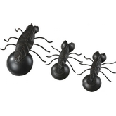 Metal Ants Statuary in Black (Set of 2)