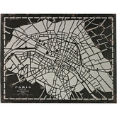City Map-Laser Cut Map of Paris Circa 1790 Wall Decor