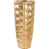 Small Gold Wave Vessel