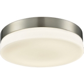 Holmby 1 Light Round Flushmount in Satin Nickel w/ Opal Glass (Large)