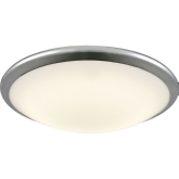 Clancy Round LED Flushmount in Chrome & Opal Glass (Large)
