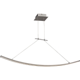 Bow 28 Watt LED Ceiling Pendant in Aluminum w/ White Polycarbonate Diffuser