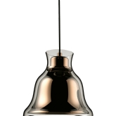 Bolero 1 Light Ceiling Pendant in Gold w/ Bell Shaped Glass