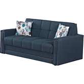 Granada Pull Out Sleeper Sofa in Navy Blue Fabric