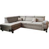 Garda Sectional Sofa with Left Chaise, Sleeper & Storage