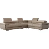 2120 Sectional Sofa w/ Left or Right Chaise in Beige Cream Leather