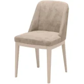Aramis Dining Chair in Beige Fabric & Toffee Legs (Set of 2)