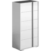 Bianca 5 Drawer Chest in White & Dark Grey Marble Color Finish