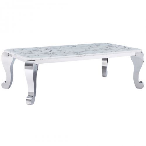 CF 110 Coffee Table in Marble on Metal Legs