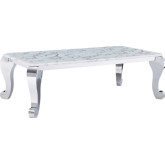 CF 110 Coffee Table in Marble on Metal Legs