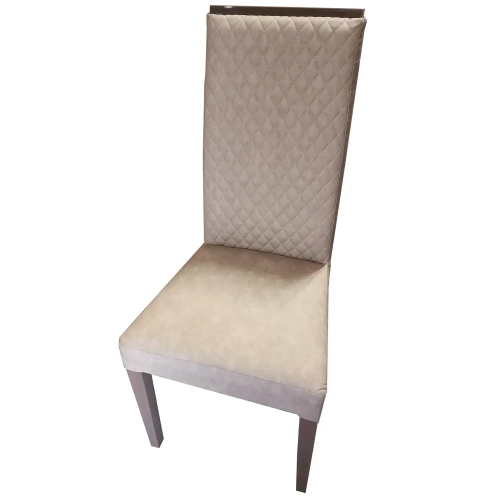 Desiree Dining Chair in Gray Fabric & Wood Finish (Set of 2)