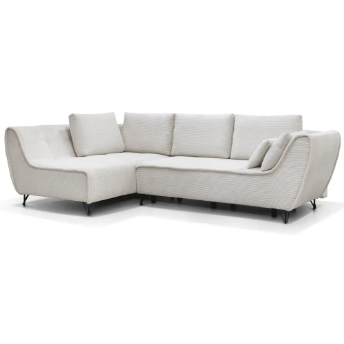 Cocoli Sectional Sleeper Sofa w/ Left Chaise in Light Beige Fabric