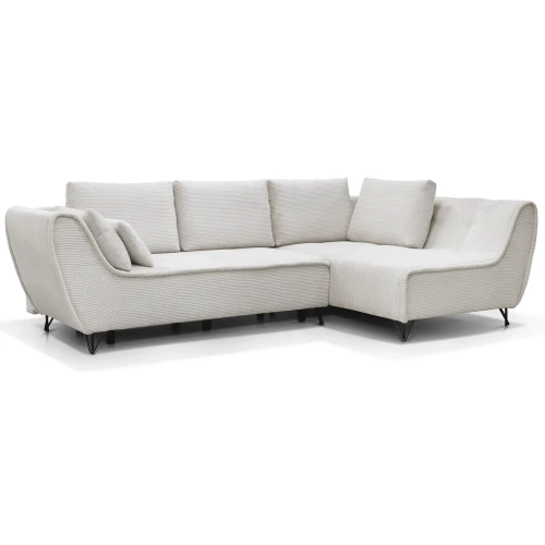 Cocoli Sectional Sleeper Sofa w/ Right Chaise in Light Beige Fabric