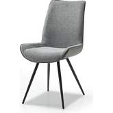 79 Dining Chair in Grey Fabric (Set of 2)