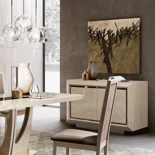 Elite 2 Door Buffet in High Gloss Beige