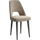 Hexagon Dining Chair in Sand Eco Leather & Honey Wood Finish (Set of 2)