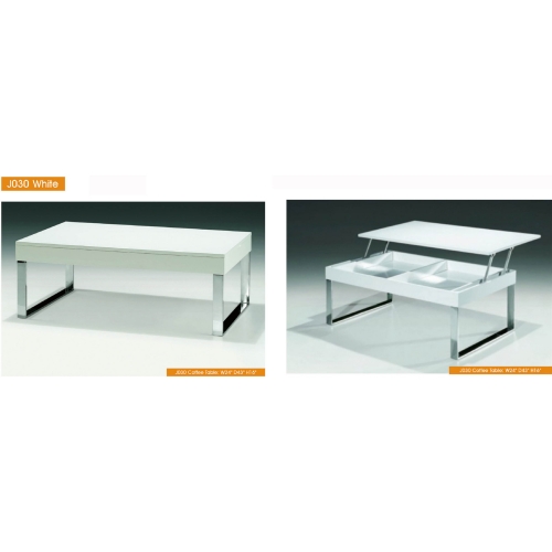 J030 Lift Top Coffee Table in White