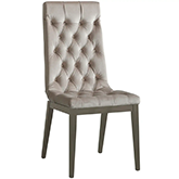 Volare Dining Chair in Venetian Grey Finish & Neutral Eco Leather (Set of 2)