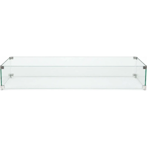 Refuge Series 48" x 14" x 7" Wind Guard in Tempered Glass