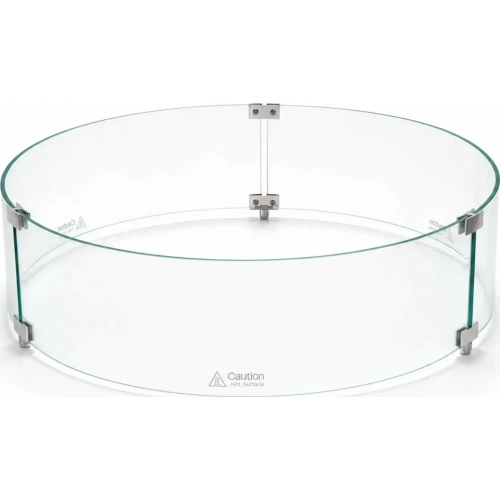 Refuge Series 28" Round x 7" Wind Guard in Tempered Glass