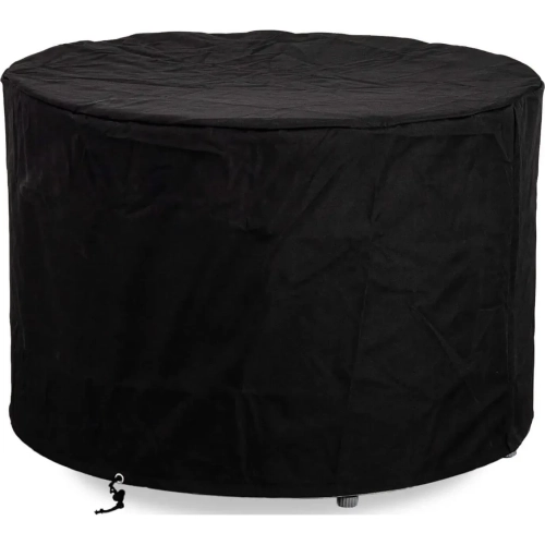 Refuge Series 36" Round x 24"H Propane Gas Fire Pit Cover in Black Fabric