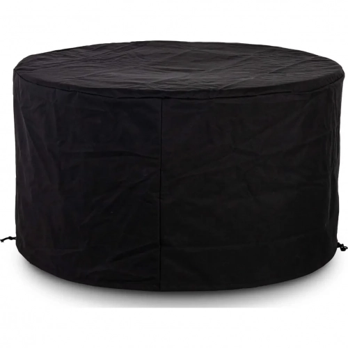 Refuge Series 43" Round x 24"H Propane Gas Fire Pit Cover in Black Fabric