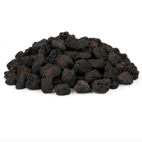 Refuge Series 3/4" to 1" Lava Rock 20 lb Bag in Black
