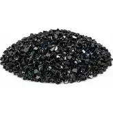 Refuge Series 1/2" 10 lb Bag Broken Reflective Tumbled Glass in Black