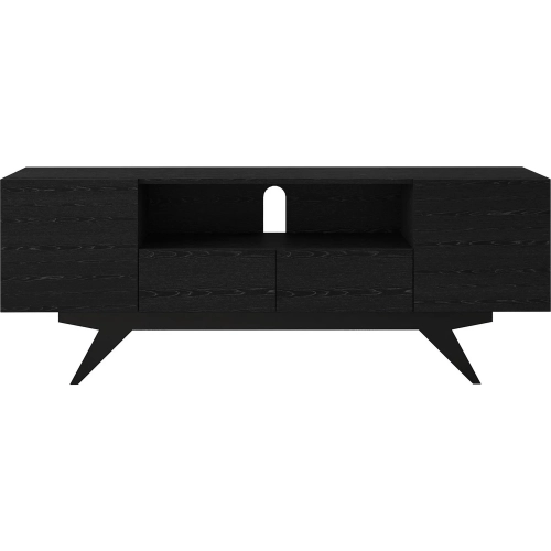 Maxwell 78" Media Console in Ebony Finish Oak