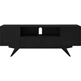 Maxwell 78" Media Console in Ebony Finish Oak