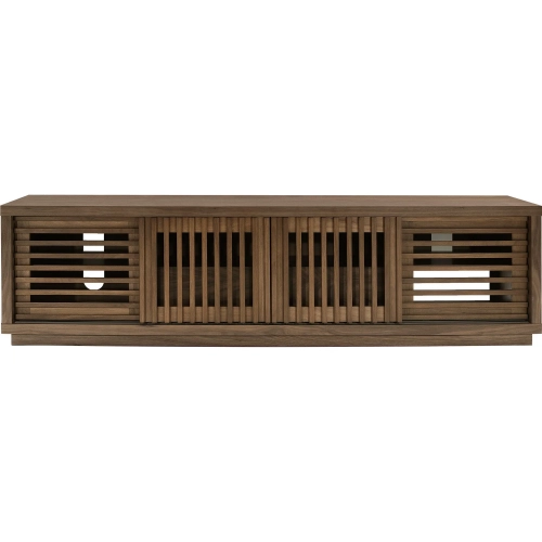 Oliver 82" Media Console in American Walnut Finish Wood