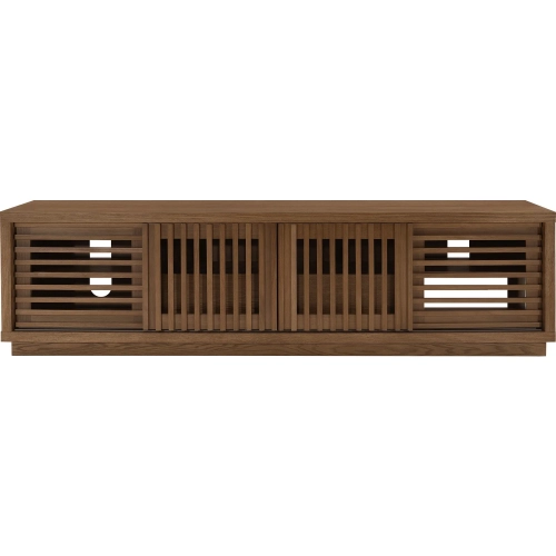 Oliver 82" Media Console in Rich Honey Oak Finish Wood