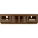 Oliver 82" Media Console in Rich Honey Oak Finish Wood