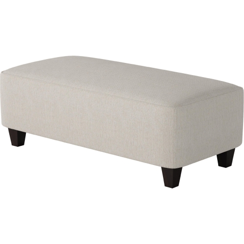 49" Cocktail Ottoman in Truth or Dare Salt Off White Fabric