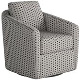 Daisey Swivel Glider in Chino Multicolor Fabric
