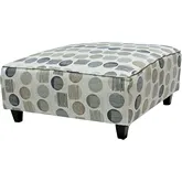 38" Square Cocktail Ottoman in Bounce Horizon Multicolor Fabric