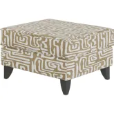 Ottoman in Zeitgeist Squash Multicolor Performance Fabric