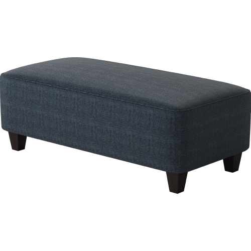49" Cocktail Ottoman in Theron Indigo Blue Fabric