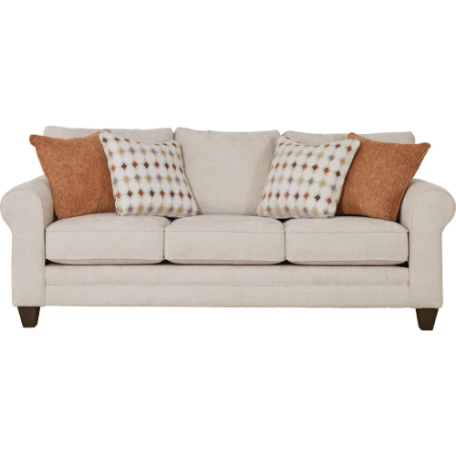 Queen Sleep Sofa in Wowza Sand Beige Fabric