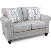 Loveseat in Amos Pebble Grey Fabric