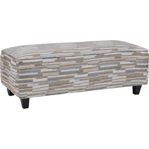 49" Cocktail Ottoman in Rocker Sand Multicolor Fabric
